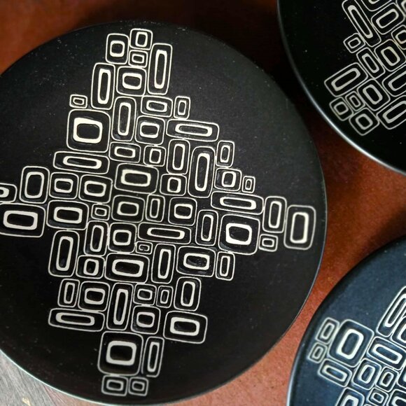 MCM Styled Conrad Night Designer SALAD PLATES/BOWLS by Tabletops Gallery - Picture 12 of 13